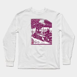 Vintage Treadmill Machine Shirt Design No. 974 Long Sleeve T-Shirt